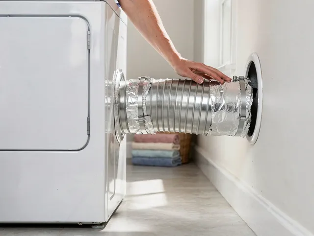 Professional dryer vent hose installation by North Ridgeville Dryer Vent Cleaning in North Ridgeville