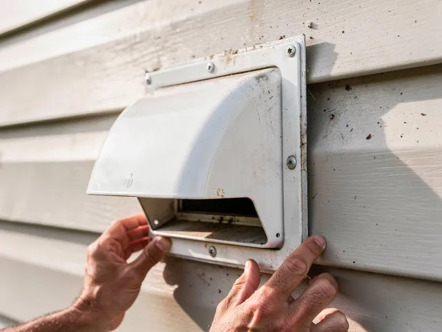 North Ridgeville Dryer Vent Cleaning technician delivering thorough residential dryer vent cleaning service in North Ridgeville